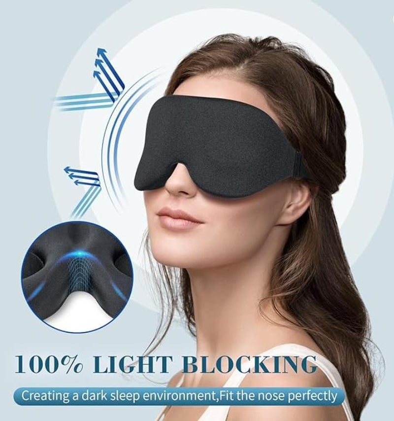 ZGGCD Sleep Mask for Side Sleeper, Light Blocking Sleeping Eye Mask for Women Men, 3D Contoured Cup Night Blindfold