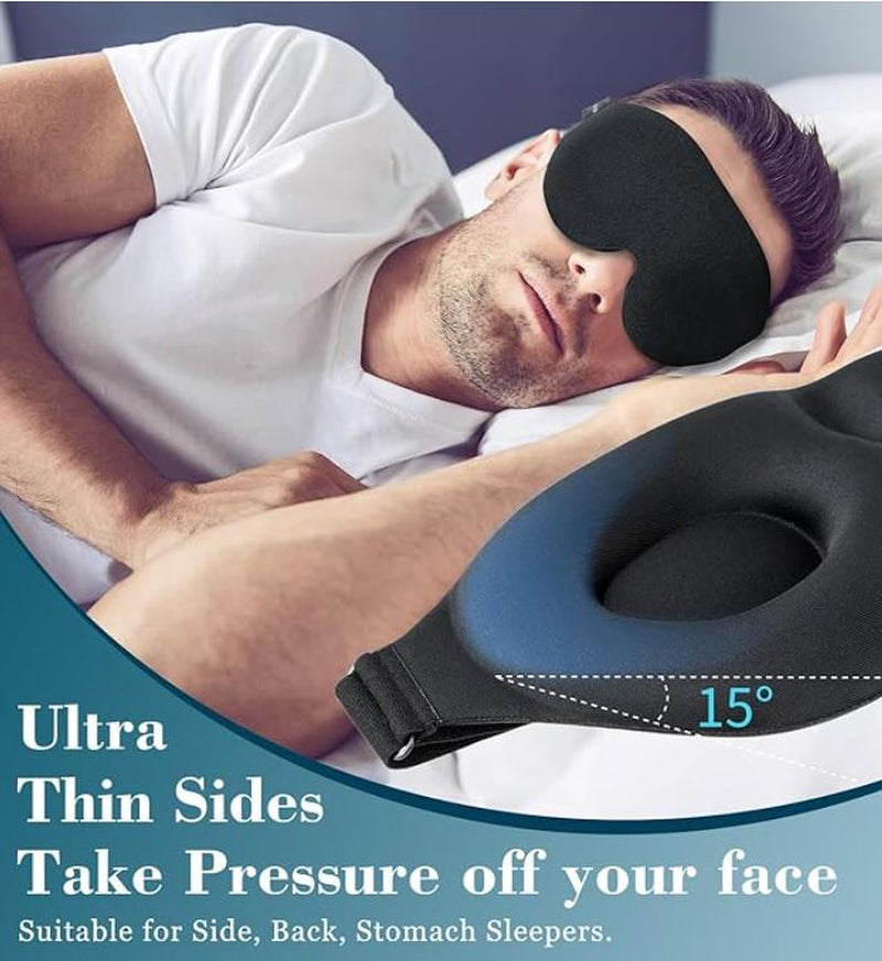 ZGGCD Sleep Mask for Side Sleeper, Light Blocking Sleeping Eye Mask for Women Men, 3D Contoured Cup Night Blindfold