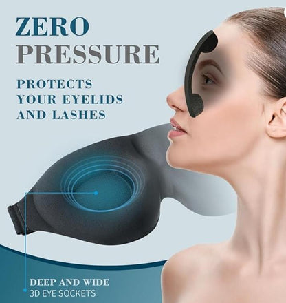 ZGGCD Sleep Mask for Side Sleeper, Light Blocking Sleeping Eye Mask for Women Men, 3D Contoured Cup Night Blindfold